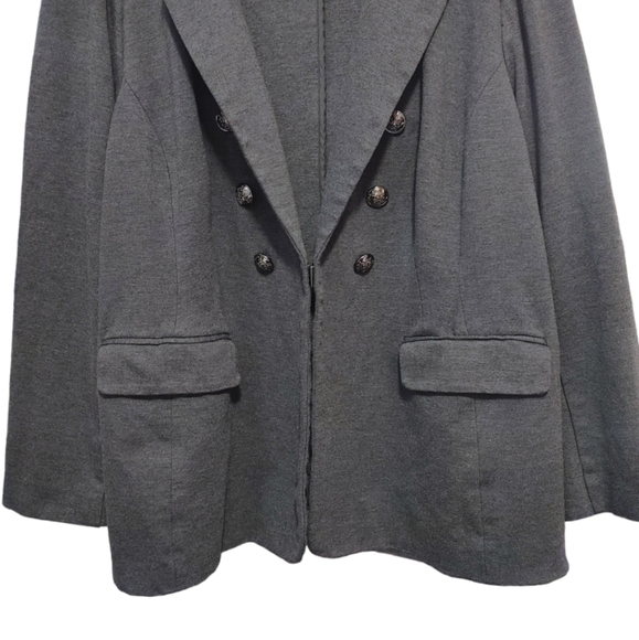 Lane Bryant The Bryant Blazer Charcoal Gray Jacket Women's Plus Size 28 - Picture 6 of 12